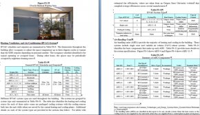 Facility Summary: A description of the building and its energy consuming equipment