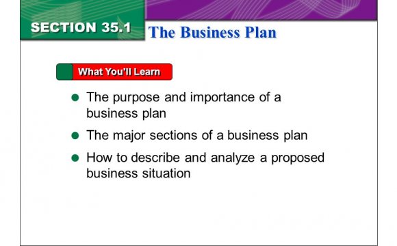 Developing the Business plan