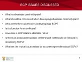 Developing a Business Continuity plan