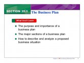 Developing the Business plan