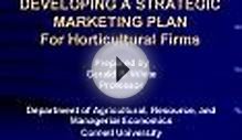 DEVELOPING A STRATEGIC MARKETING PLAN For Horticultural Firms
