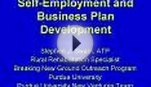 Self-Employment and Business Plan Development